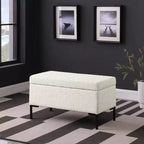 Panca contenitore media con gambe in metallo - HomePop