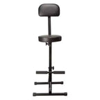 Sgabello Odyssey per DJ, Musicisti e Artisti, Imbottito e Portatile, con Limite di Peso di 136 kg, Altezza Regolabile e Schienale, Nero