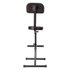 Sgabello Odyssey per DJ, Musicisti e Artisti, Imbottito e Portatile, con Limite di Peso di 136 kg, Altezza Regolabile e Schienale, Nero