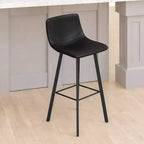 Emma e Oliver Set di Due Sgabelli da Bar Imbottiti Moderni da 76 cm, Struttura in Metallo Opaco e Piedini in Plastica