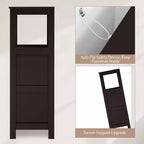 Mobiletto a terra da bagno in legno Yaheetech, organizer da terra indipendente con 2 cassetti