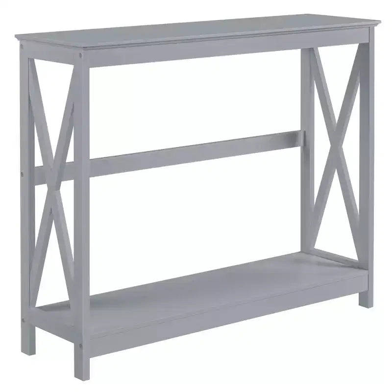 Yaheetech Tavolino Console da Divano a 2 Livelli con Design a X Tavolo Laterale per Soggiorno