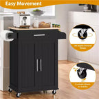 Yaheetech Carrello da Cucina Isola Mobile con Portasciugamani e Cassetto