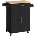 Yaheetech Rolling Kitchen Island Kitchen Cart with Towel Rack & Drawer