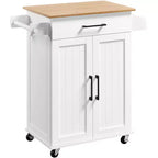 Yaheetech Carrello da Cucina Isola Mobile con Portasciugamani e Cassetto
