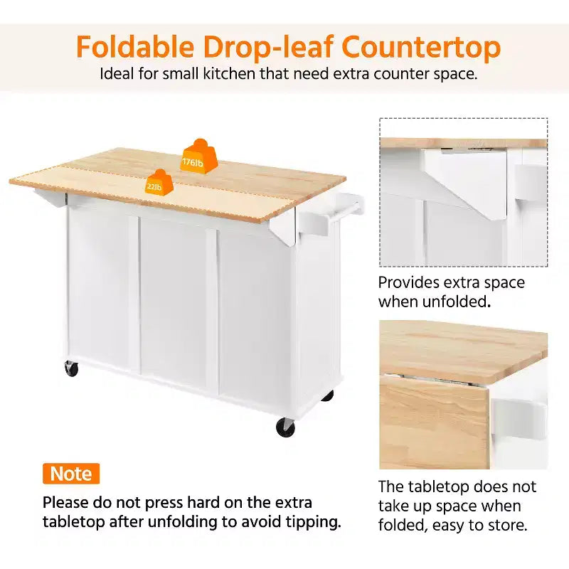 Yaheetech Carrello da Cucina Isola per Cucina con Armadietto Contenitore