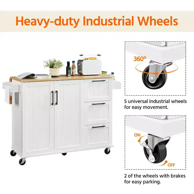 Yaheetech Carrello da Cucina Isola per Cucina con Armadietto Contenitore