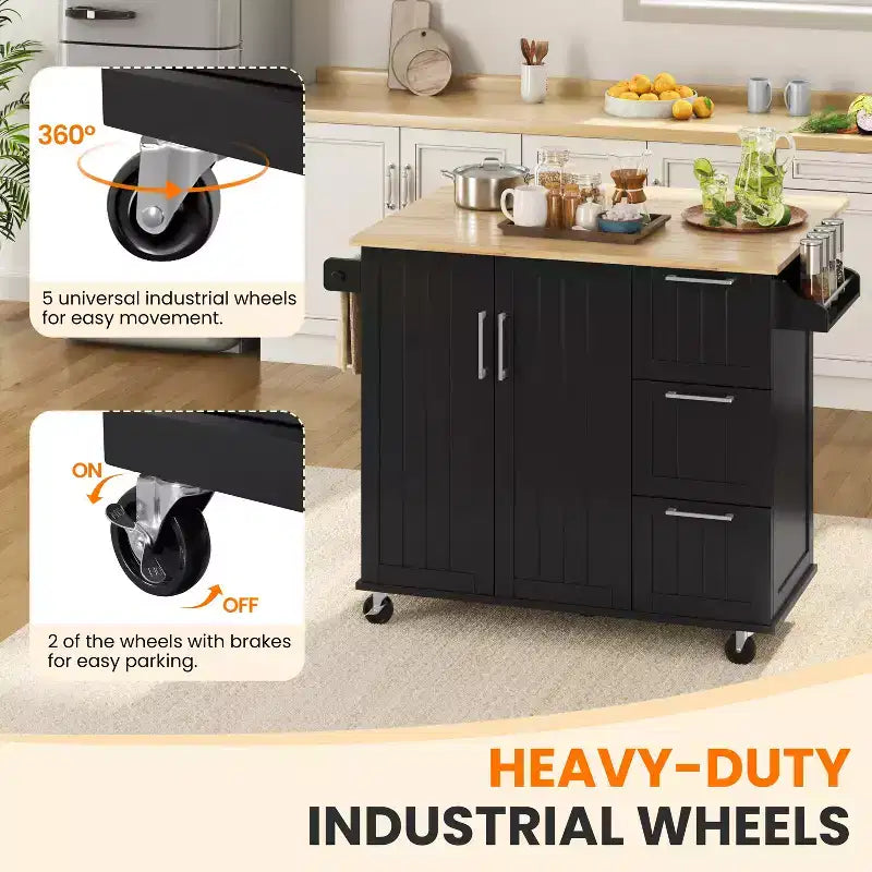 Yaheetech Carrello da Cucina Isola per Cucina con Armadietto Contenitore