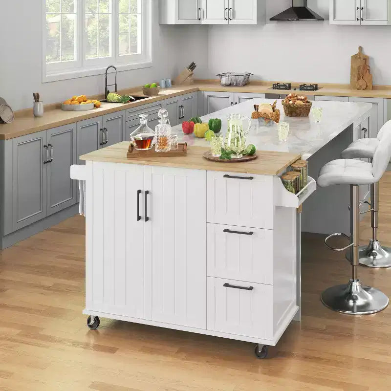 Yaheetech Carrello da Cucina Isola per Cucina con Armadietto Contenitore