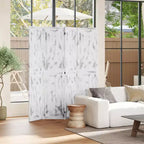 HOMCOM Divisorio Pieghevole a 4 Pannelli, 168 cm, per Camera da Letto, Ufficio, Soggiorno, Bianco