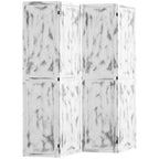 HOMCOM Divisorio Pieghevole a 4 Pannelli, 168 cm, per Camera da Letto, Ufficio, Soggiorno, Bianco
