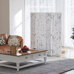 HOMCOM Divisorio Pieghevole a 4 Pannelli, 168 cm, per Camera da Letto, Ufficio, Soggiorno, Bianco