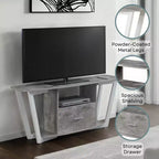 Mobile porta TV Graystone a 1 cassetto per TV fino a 60 pollici con ripiani - Breighton Home