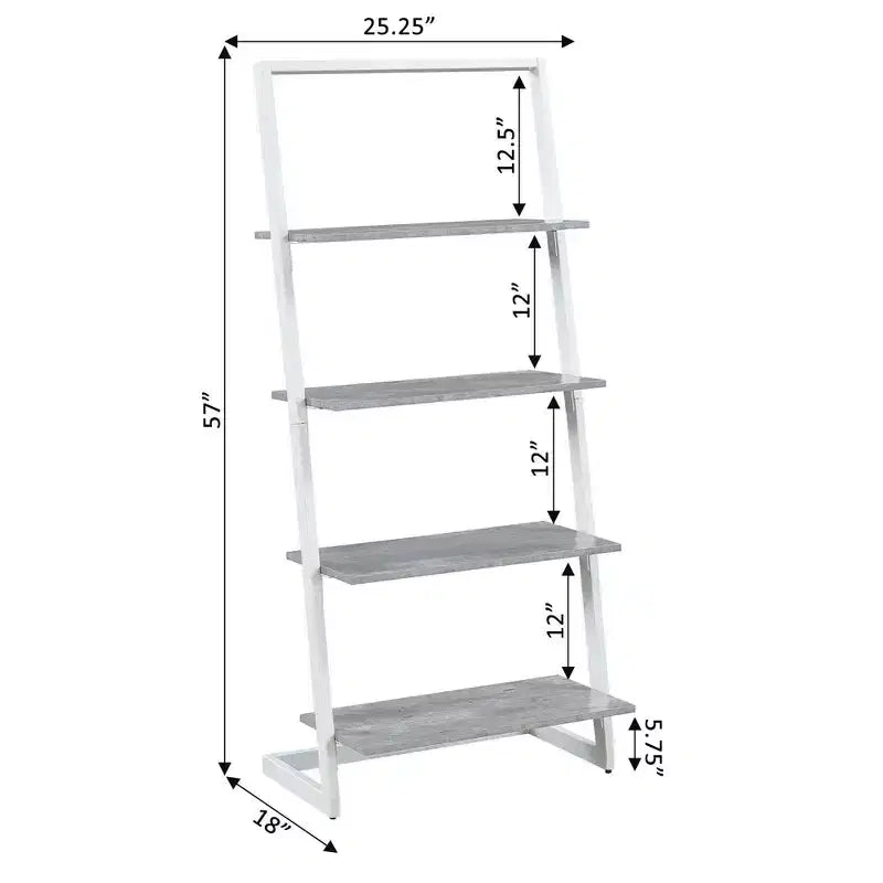 Libreria a scaletta a 4 ripiani Graystone 57 - Breighton Home