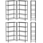 Scaffalatura a 5 Ripiani in Filo di Ferro Internet's Best - Nero Opaco - Scaffale Resistente