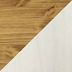 Sunnydaze Mobile Dispensa da Cucina con 2 Cassetti e 2 Ante – Struttura in Legno Massello di Pino – Bianco
