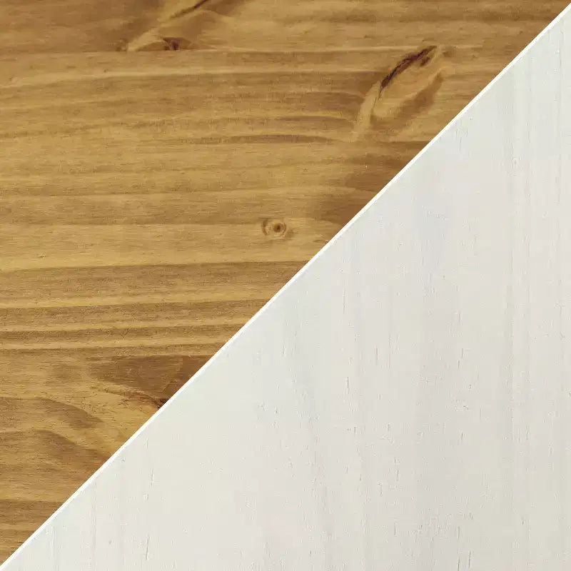 Sunnydaze Mobile Dispensa da Cucina con 2 Cassetti e 2 Ante – Struttura in Legno Massello di Pino – Bianco