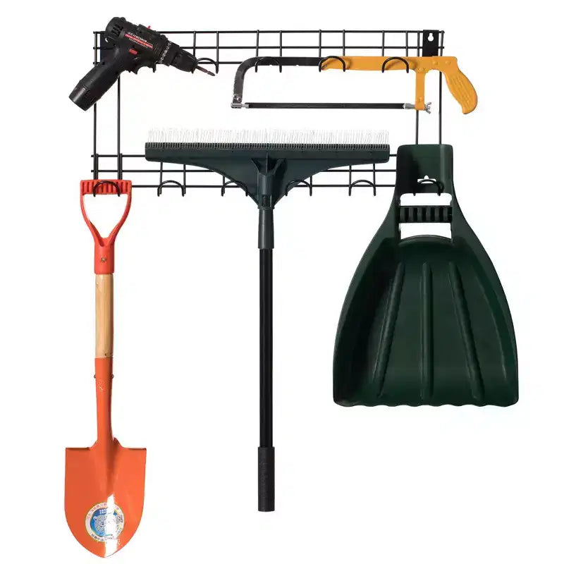 Gardenised Portautensili da Giardino a Muro, Gancio per Garage, Giardino e Cortile, Nero
