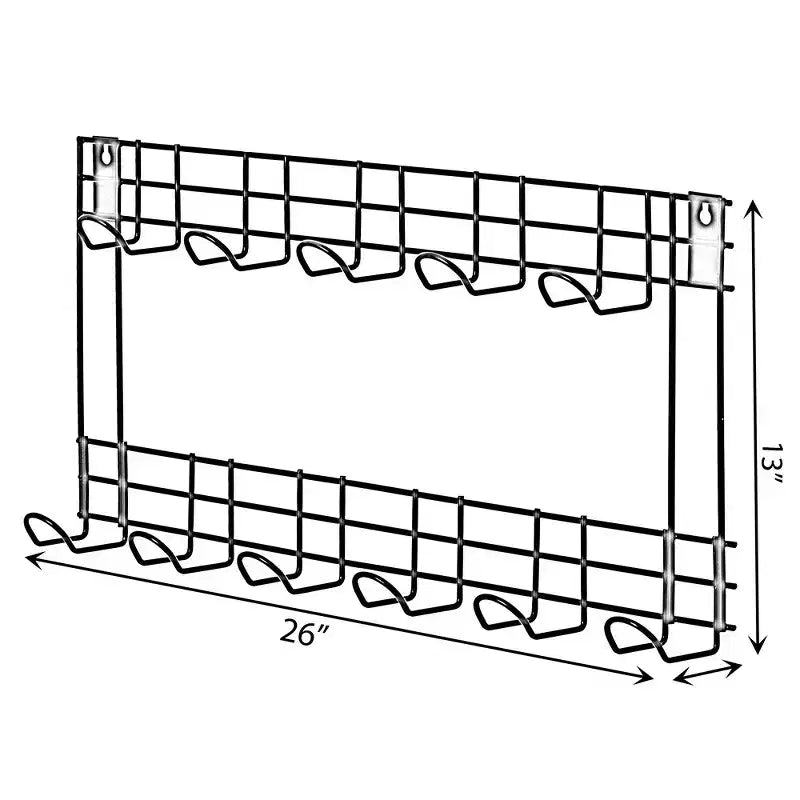 Gardenised Portautensili da Giardino a Muro, Gancio per Garage, Giardino e Cortile, Nero