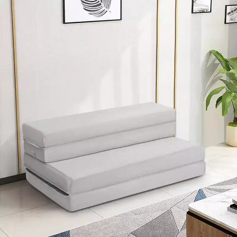 Costway Materasso Pieghevole in Schiuma, 4 Pollici, Misura Twin XL, Divano Letto per Ospiti, Tappetino da Pavimento, con Maniglie per il Trasporto