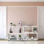 Costway Libreria a 2 Ripiani a S, Scaffale per Esposizione con Tappetini, Set da 2 Pezzi