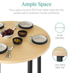 Set da pranzo moderno Best Choice Products a 5 pezzi, altezza bancone, rotondo, con 4 sedie, tavolo spesso 3,8 cm