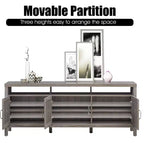 Mobile porta TV Costway, centro multimediale per TV fino a 65'' con ante in rattan