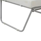 HOMCOM Pouf pieghevole 2 in 1, letto convertibile per ospiti con spessa imbottitura in schiuma e contenitore per piccoli spazi, soggiorno, grigio