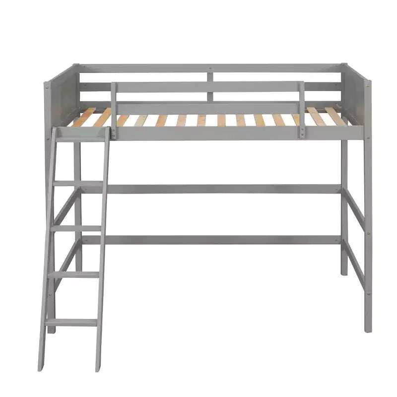 Letto a soppalco in legno per ragazzi con scaletta, struttura in legno, non è necessaria la rete a molle - ModernLuxe