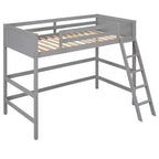 Letto a soppalco in legno per ragazzi con scaletta, struttura in legno, non è necessaria la rete a molle - ModernLuxe