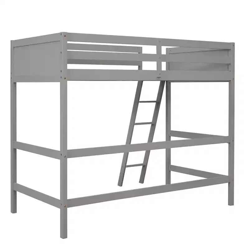 Letto a soppalco in legno per ragazzi con scaletta, struttura in legno, non è necessaria la rete a molle - ModernLuxe