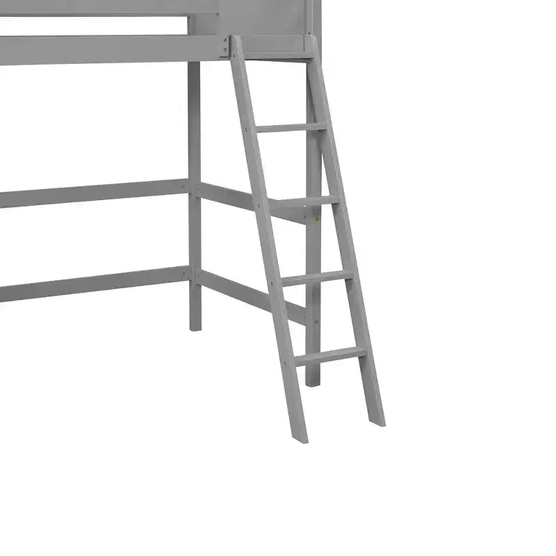 Letto a soppalco in legno per ragazzi con scaletta, struttura in legno, non è necessaria la rete a molle - ModernLuxe