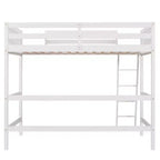 Letto a soppalco in legno per ragazzi con scaletta, struttura in legno, non è necessaria la rete a molle - ModernLuxe