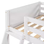 Letto a soppalco in legno per ragazzi con scaletta, struttura in legno, non è necessaria la rete a molle - ModernLuxe