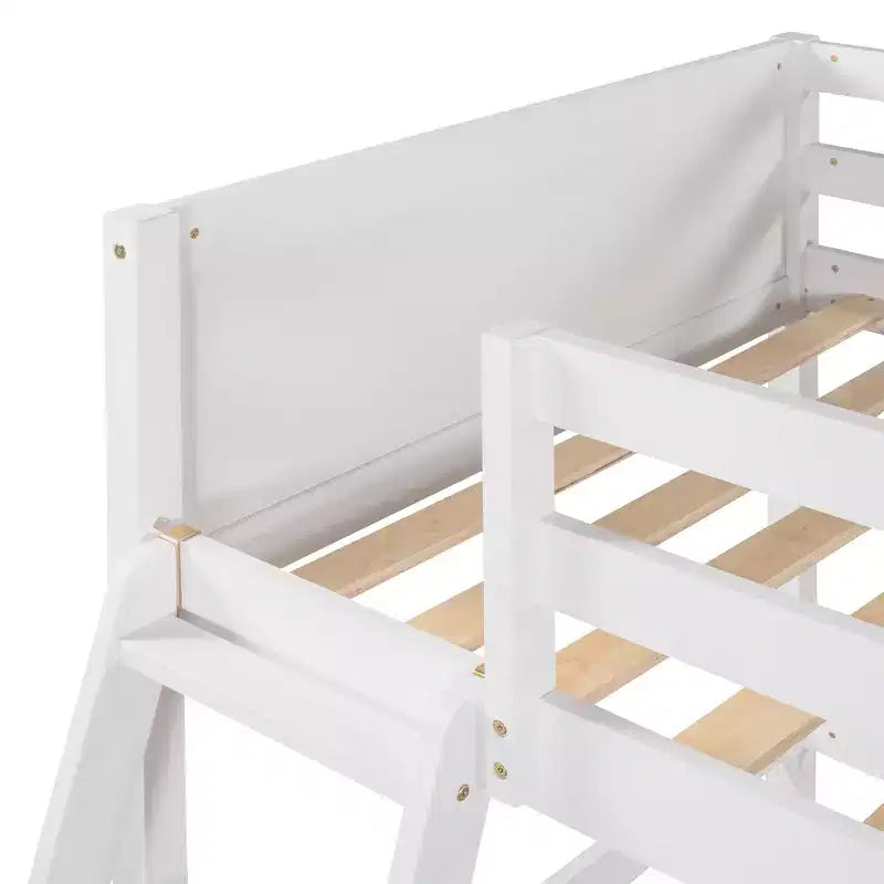 Letto a soppalco in legno per ragazzi con scaletta, struttura in legno, non è necessaria la rete a molle - ModernLuxe