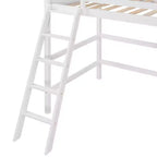 Letto a soppalco in legno per ragazzi con scaletta, struttura in legno, non è necessaria la rete a molle - ModernLuxe