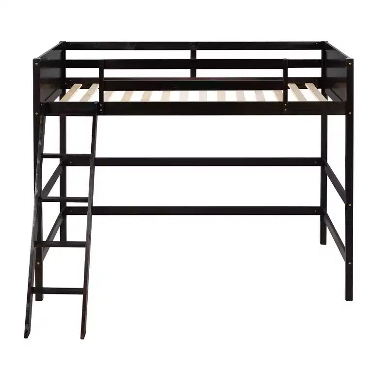 Letto a soppalco in legno per ragazzi con scaletta, struttura in legno, non è necessaria la rete a molle - ModernLuxe