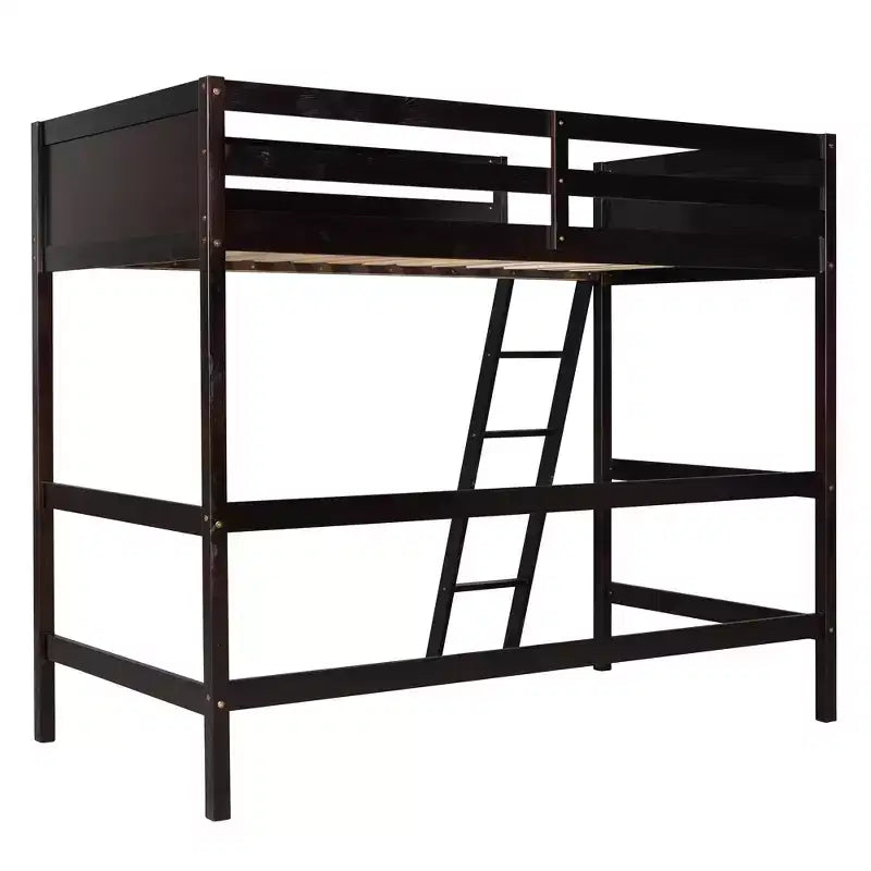Letto a soppalco in legno per ragazzi con scaletta, struttura in legno, non è necessaria la rete a molle - ModernLuxe