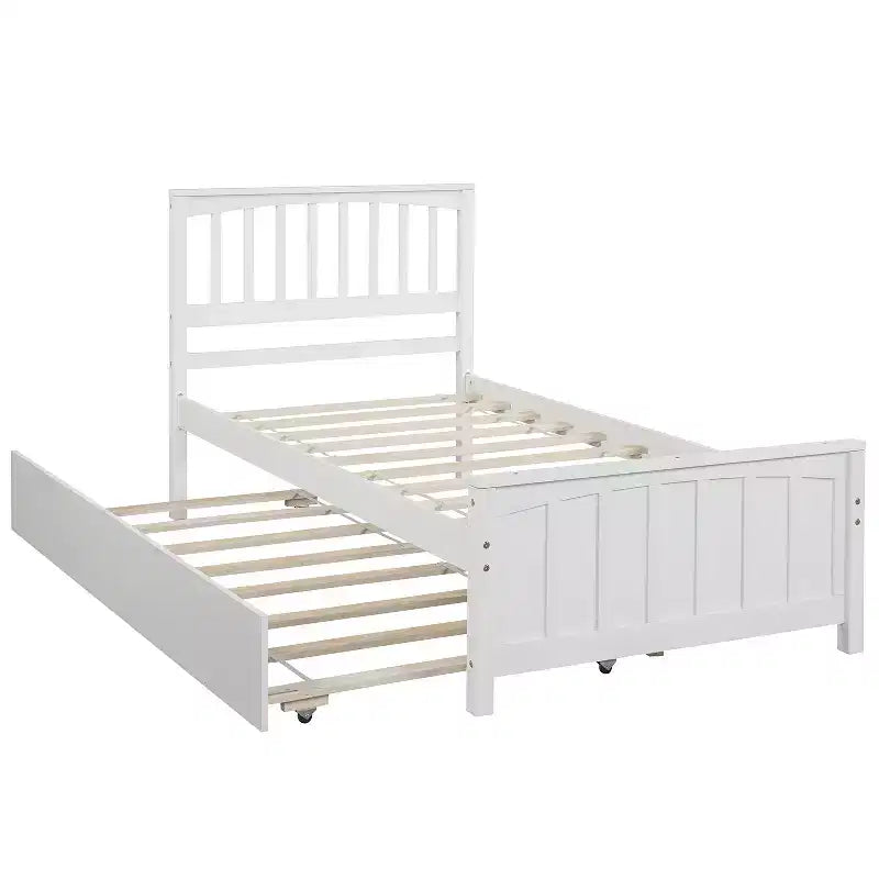 Letto a piattaforma a una piazza con letto estraibile - ModernLuxe