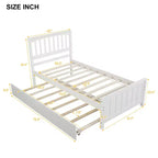 Letto a piattaforma a una piazza con letto estraibile - ModernLuxe