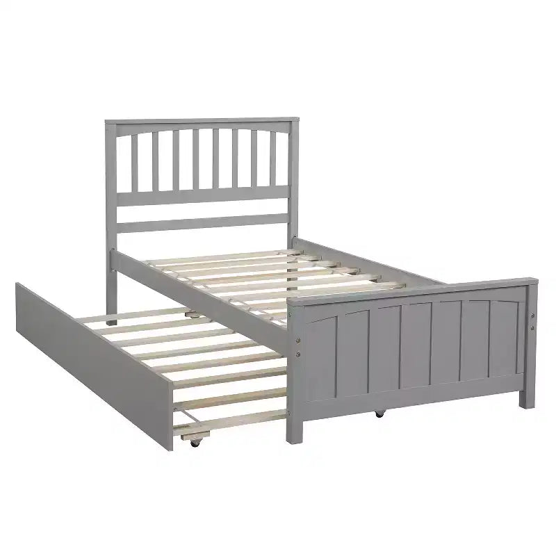 Letto a piattaforma a una piazza con letto estraibile - ModernLuxe