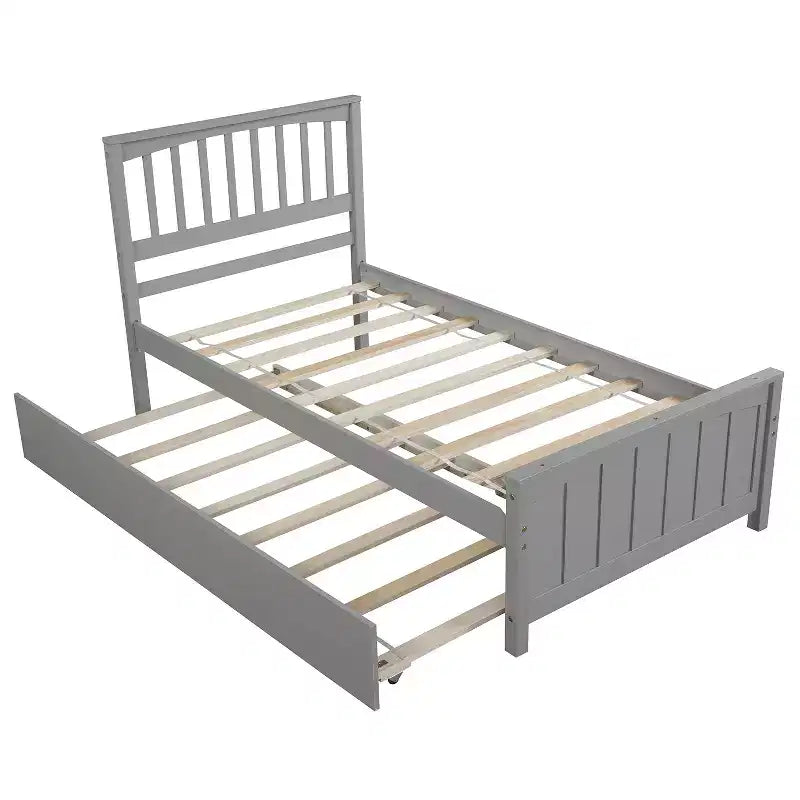 Letto a piattaforma a una piazza con letto estraibile - ModernLuxe