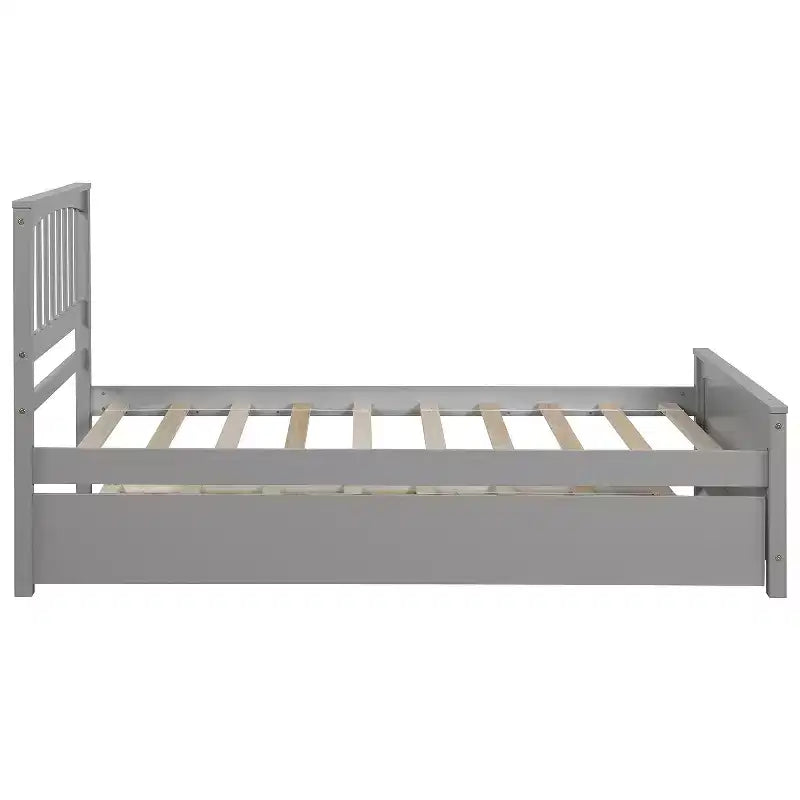 Letto a piattaforma a una piazza con letto estraibile - ModernLuxe