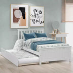 Letto a piattaforma a una piazza con letto estraibile - ModernLuxe