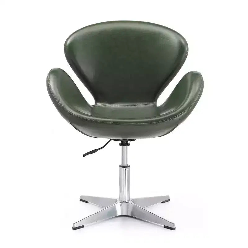 Set di 2 sedie girevoli regolabili in similpelle color lampone - Manhattan Comfort