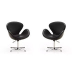 Set di 2 sedie girevoli regolabili in similpelle color lampone - Manhattan Comfort