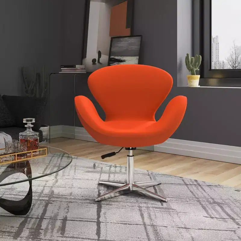 Set di 2 sedie girevoli regolabili in similpelle color lampone - Manhattan Comfort