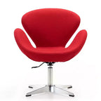 Set di 2 sedie girevoli regolabili in similpelle color lampone - Manhattan Comfort