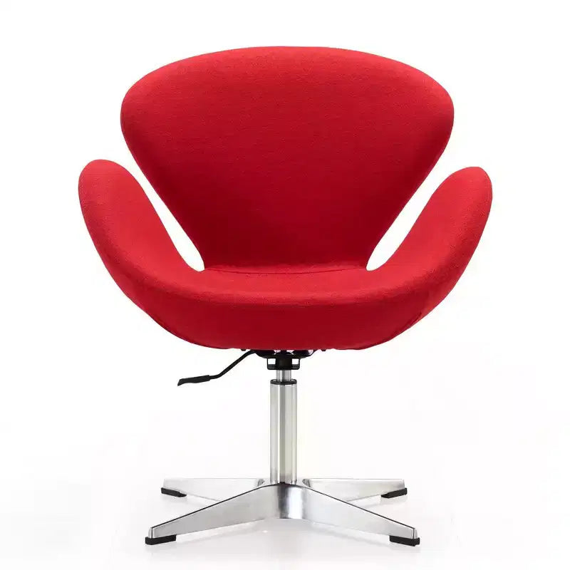 Set di 2 sedie girevoli regolabili in similpelle color lampone - Manhattan Comfort