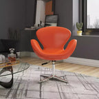 Set di 2 sedie girevoli regolabili in similpelle color lampone - Manhattan Comfort